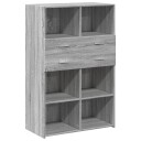  Hylle grå sonoma 80x42,5x124 cm konstruert tre 8721102654794