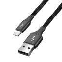 Baseus Rapid 4-i-1 USB Kabel 1,2m Sort med Lightning, Micro USB og 2x USB-C