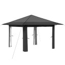 vidaXL Gazebo uten sidevegg 3,3 x 3,3 m Lysegrå og antrasitt