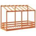   Barneseng med tak voksbrun 90x190 cm heltre furu 847008 847008