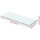 vidaXL Hyllepaneler 2 stk klart glass 50x12 cm