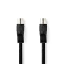 Nedis 3m DIN Lydkabel 5-pins Han Nikkel Belagt Sort