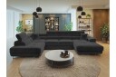 Gabina Sofa med Divan og Sjeselong 4 seter   Svart