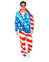 Widmann UV Glow USA Flagg Grilldress til Voksen L