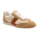 Lauren Ralph Lauren Dani Suede Shearling Low Profile Sneaker   Beige   38