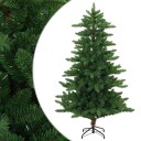 vidaXL Kunstig juletre 210 cm PVC og metall Grønn