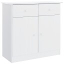 vidaXL Skjenk ALTA hvit 77x35x73 cm heltre furu