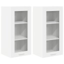 Hengende skap Riga 2 pcs Hvit 40 x 31 x 80 cm Konstruert tre