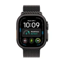Apple Watch Ultra 4 49mm Smartklokke med Svart Titan og Milanese Loop