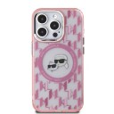 Karl Lagerfeld iPhone 15 Pro 6.1" Rosa Monogram med MagSafe Mobildeksel