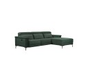 Hjørnesofa 3 seter Lund Mørk grønn Belfast stoff Høyre Elektrisk Recliner   Mørk grønn Belfast stoff Høyre Elektrisk Recliner