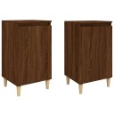 vidaXL Nattbord 2 stk brun eik 40x35x70 cm konstruert tre