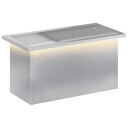vidaXL Hageplantekasse med LED Sølv 30 x 60 x 30 cm Galvanisert stål