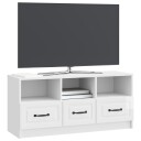  TV skap Høgglans hvit 102 x 34,5 x 47 cm Konstruert tre