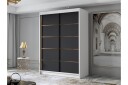 Lungos Garderobe 120x200 cm - Svart/Hvit