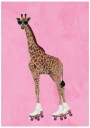 Cool Giraffe Roller Skates Plakat / 30x40