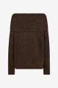MOS MOSH   Genser MMMape Off Shoulder Knit   Brun