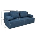 Sovesofa HOME4YOU Munich med oppbevaringsboks mørk blå   mørk blå