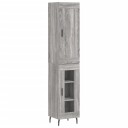 vidaXL Highboard grå sonoma 34,5x34x180 cm konstruert tre 8720845498290