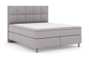 Select No 6 Komplett Sengepakke 210x210 Fast Watergel   Lysegrå/Kopperben