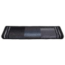 vidaXL Selvklebende trappematter 5 stk 65x21x4 cm svart og grå