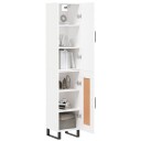 vidaXL Highboard hvit 34,5x34x180 cm konstruert tre 8720845485511