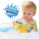 SES Creative Badespill Fargelegging Med Vann Dino Bath Book