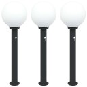 vidaXL Pullertlys med sensor 3 stk 80 cm svart IP44