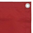 vidaXL Balkongskjerm rød 120x500 cm oxfordstoff