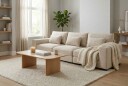 Dubai 3 seters sofa ekstra dyp i Chenille   Beige