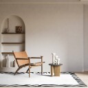 Wilton teppe   Zebra boarder svart/hvit Størrelse: 200 x 280 cm