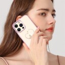 Kingxbar Kingxbar Wish Series Iphone 14 Plus-Deksel Dekorert Med Rosa Krystaller