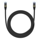 Braided network cable cat.7 Baseus Ethernet RJ45 10Gbps 1.5m (black)