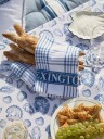 Lexington Home Checked Org Cotton Terry Kitchen Towel   White   50X70