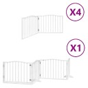 Vidaxl Hundeport Sammenleggbar 12 Paneler Hvit 960 cm Poppeltre