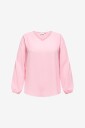 Only Carmakoma   Bluse carVica Life L/S V neck Wvn   Rosa
