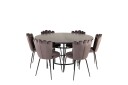 Venture Home Copenhagen Spisegruppe 140 cm Rund med 6 Limhamn Stoler Sort