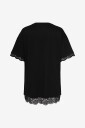 Only Carmakoma - Blondekjole Carlise Lace S/S O-Neck Mini Dress - Svart