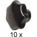 Bakelitt fingermutter M10. Pakke med 10 stk.
