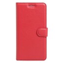 INCOVER iPhone SE (2022/2020)/8/7 PU skinn Flipdeksel m. Kortholder - Rød