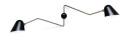 TATO Beghina Dobbelt Vegglampe Sort & Messing