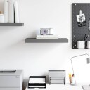 vidaXL Flytende vegghylle h?yglans gr? 50x23x3,8 cm MDF