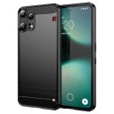 Nothing Phone 3a Lite Børstet TPU deksel   karbonfiber Svart