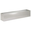 vidaXL Hageblomsterpotte Sølv 100 x 20 x 20 cm Rustfritt stål