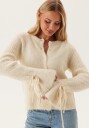 Object Objsalika L/S Re Knit Cardigan 142 Cream M