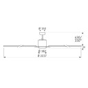 BIG SMOOTH ECO takvifte hvit 220 cm stillegående – CasaFan   Stue   Moderne   Metall
