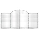 vidaXL Gabionkurv buet 200x30x80/100 cm galvanisert jern