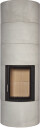 Brunner BSO 01 umalt elementpeis med et glass  rett vegg