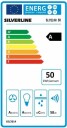 Silverline SL 3122-60SR Vegghengt Ventilator med Ekstraksjon og Belysning Sort 60 cm