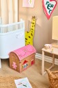 Rice Pink Fun Fair Theme Raffia Leketøy Baskets 3 Pakning